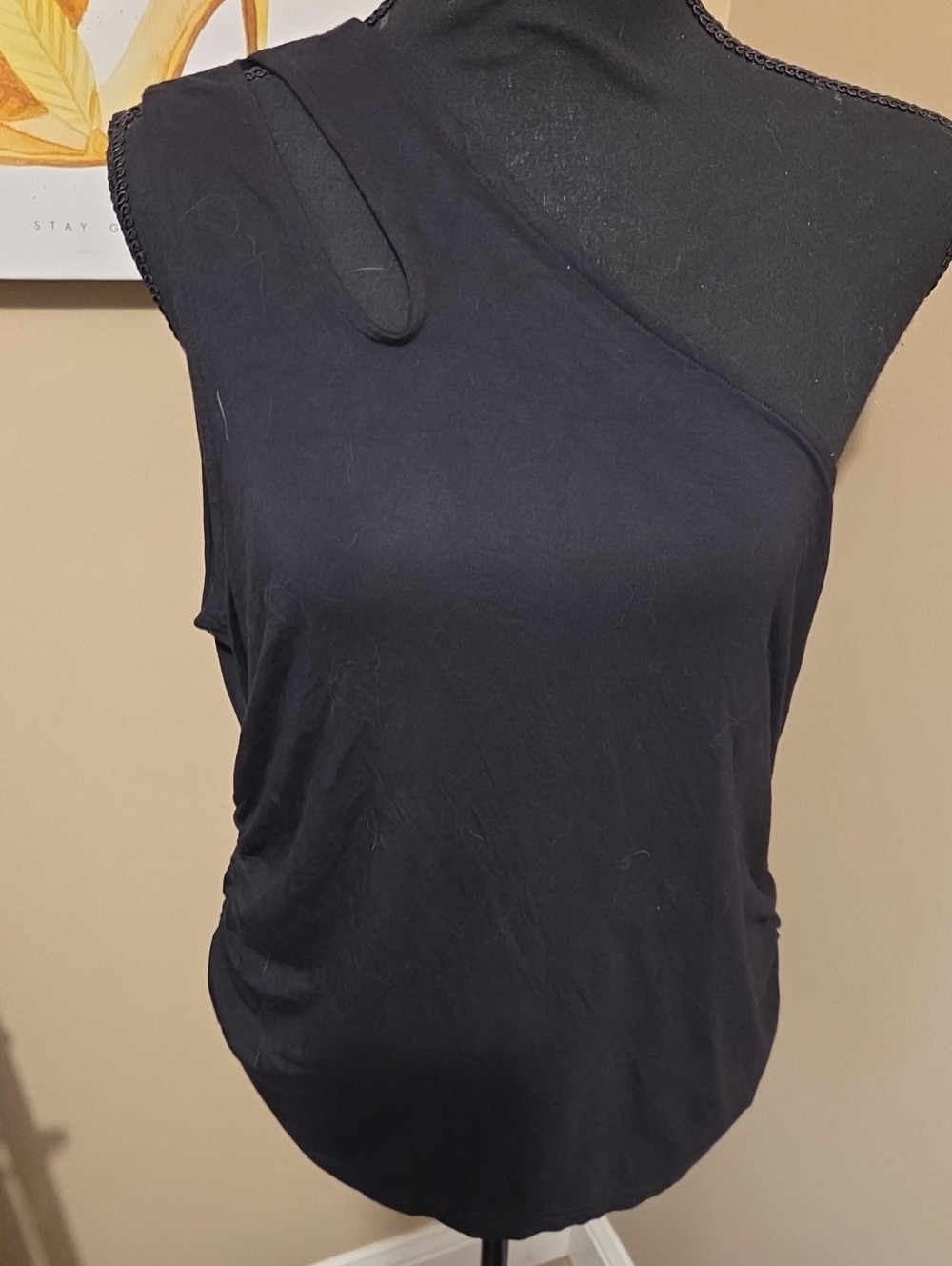 New York & Company Black One-Shoulder Tank
